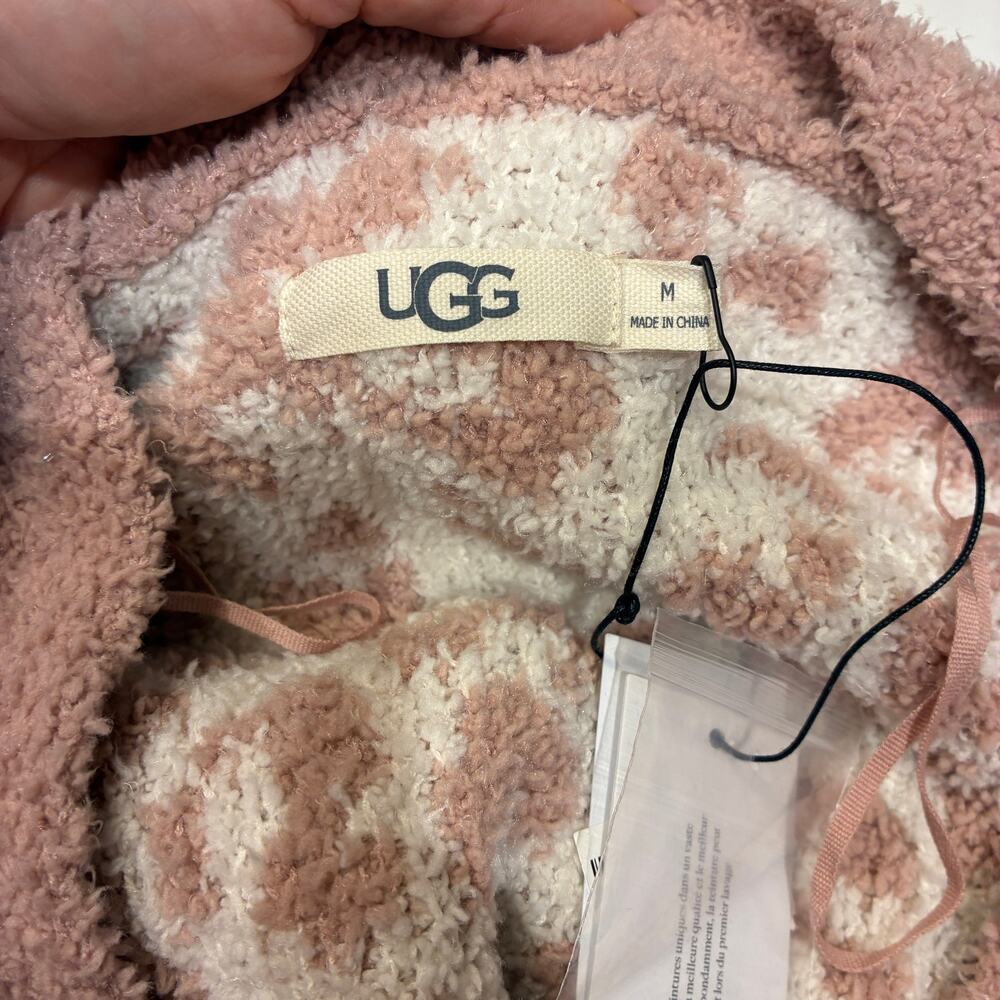 NWT UGG Joselyn Leopard Print Fuzzy Cardigan Sz M… - image 5
